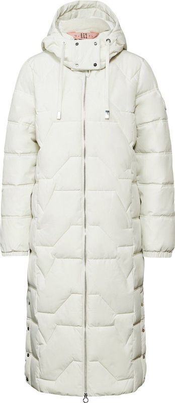 Street One Dames Gevoerde mantel in Grijs|Wit|Beige, in size: 34