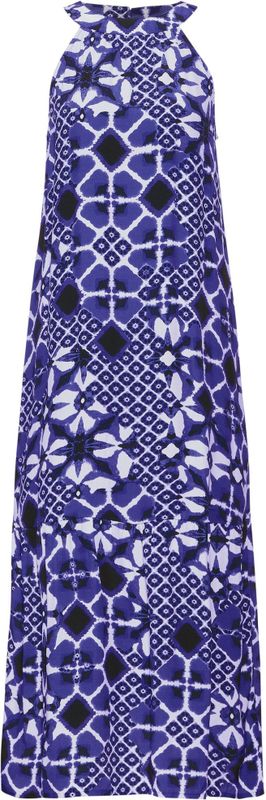 Street One - Maxi-jurk - Blauw - Viscose - Off-the-shoulder Model