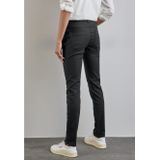 Street One - York Style Broek - Lederlook - Middelhoge Taille - Zwart - Stretch