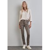 Street One - York Style - Dames Broek - Bruin - Slim Fit - Coated