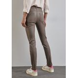 Street One - York Style - Dames Broek - Bruin - Slim Fit - Coated