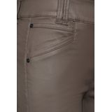 Street One - York Style - Dames Broek - Bruin - Slim Fit - Coated