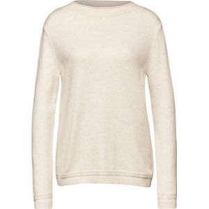 Street One Trui met rolzoom oak beige melange maat 36