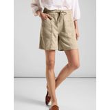 STREET ONE - Bermuda - Safari Beige Wash - Met Zakken - Hoog Taillehoogte