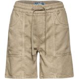 STREET ONE - Bermuda - Safari Beige Wash - Met Zakken - Hoog Taillehoogte