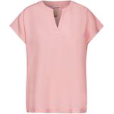 Blouse - Effen - Blouseshirt - Viscose - Kwartmouw - Tuniek Kraag