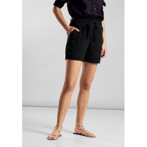 Street One Dames Paperbag short in Zwart, in size: 32