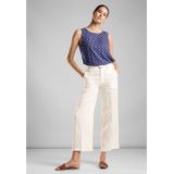 Street One - Blousetop - Blauw - Viscose - Ronde Halslijn