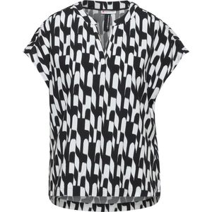 STREET ONE - Bedrukte Blouse - Zwart