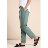 Street One - Losse Broek - Groen - Hoge Taille - Slanke Pijpen