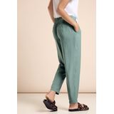 Street One - Losse Broek - Groen - Hoge Taille - Slanke Pijpen