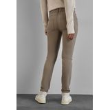 Street One Dames Broek met ritsdetails in Beige, in size: 32