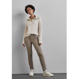 Street One Dames Broek met ritsdetails in Beige, in size: 32