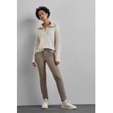 Street One Dames Broek met ritsdetails in Beige, in size: 32