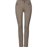 Street One Dames Broek met ritsdetails in Beige, in size: 32