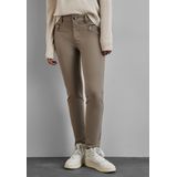 Street One Dames Broek met ritsdetails in Beige, in size: 32