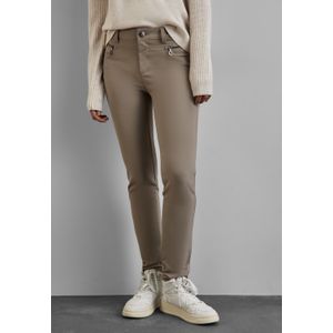 Street One Dames Broek met ritsdetails in Beige, in size: 32
