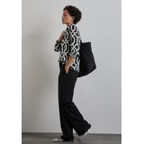 Street One - Jaquard Overhemd - Zwart - Dames