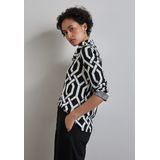 Street One - Jaquard Overhemd - Zwart - Dames