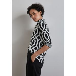 Street One - Jaquard Overhemd - Zwart - Dames