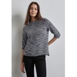 Street One - Bouclé Shirt - Casual Look - 3/4 Mouwen - Comfortabele Materiaalmix