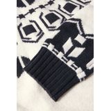 Street One Dames Jaquard trui in Wit, in size: 34