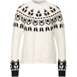 Street One Dames Jaquard trui in Wit, in size: 34