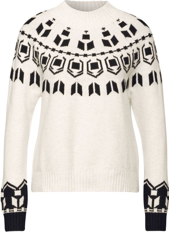 Street One Dames Jaquard trui in Wit, in size: 40