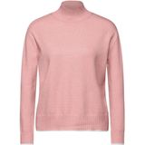 Street One Dames Trui met opstaande kraag in Roze, in size: 34