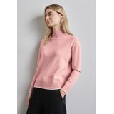 Street One Dames Trui met opstaande kraag in Roze, in size: 34