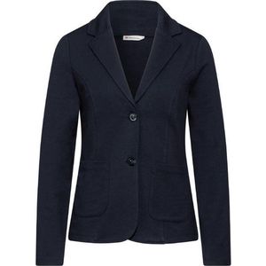 Street One, Jassen, Dames, Blauw, S, Blauwe Reverskraag Blazer Lange Mouwen