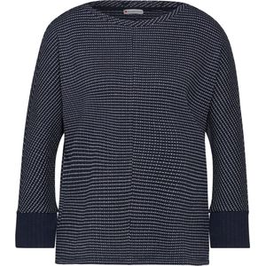 STREET ONE Structuurshirt in gebreide look, Night Sky Blue, 36