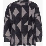 Street One - Pluizig Shirt - Blauw - 3/4-Mouwen