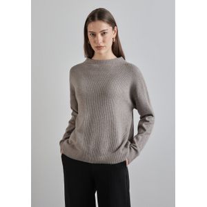 Gebreide Trui - Breezy Beige - Met Decoratieve Ribbreielementen