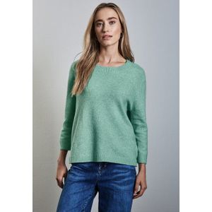 STREET ONE - Trui - Mintgroen - Knitwear - Lange Mouw - Ronde Hals