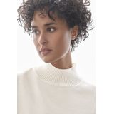 Gebreide Trui - Cream White Melange - Met Turtleneck - Lange Mouwen
