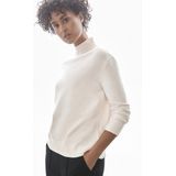 Gebreide Trui - Cream White Melange - Met Turtleneck - Lange Mouwen