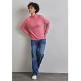 Street One - Dames Trui - Roze - Gebreide Mix van Materialen