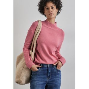 Street One - Dames Trui - Roze - Gebreide Mix van Materialen