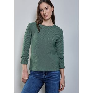 Street One Dames Gestreept overhemd in Groen, in size: 34