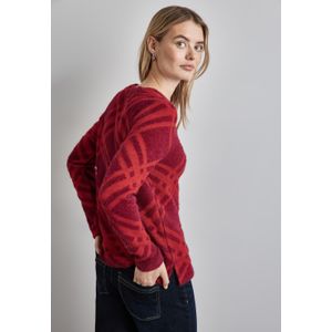 Street One A322234 Zacht T-shirt met lange mouwen voor dames, Rode biet