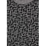 Street One - Dames Shirt - Zwart - Grafisch Patroon