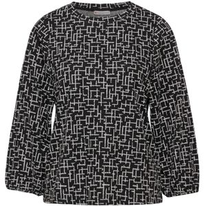 Street One - Dames Shirt - Zwart - Grafisch Patroon
