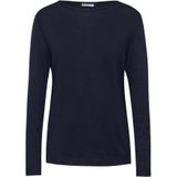 Gebreide Trui - Deep Blue - Met Rolzoom Aan Halsopening