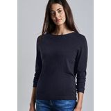 Gebreide Trui - Deep Blue - Met Rolzoom Aan Halsopening