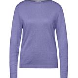 STREET ONE - Gebreide Trui - Lilac Dusk Melange - Rolzoom aan Halsopening