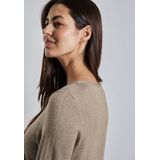Street One Dames Zachte gebreide trui in Beige, in size: 34