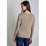Street One Dames Zachte gebreide trui in Beige, in size: 34