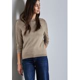 Street One Dames Zachte gebreide trui in Beige, in size: 34