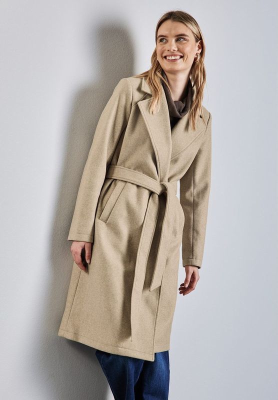 Tussenjassen - Desert Beige - Met Riem - Reverskraag - Lange Mouwen